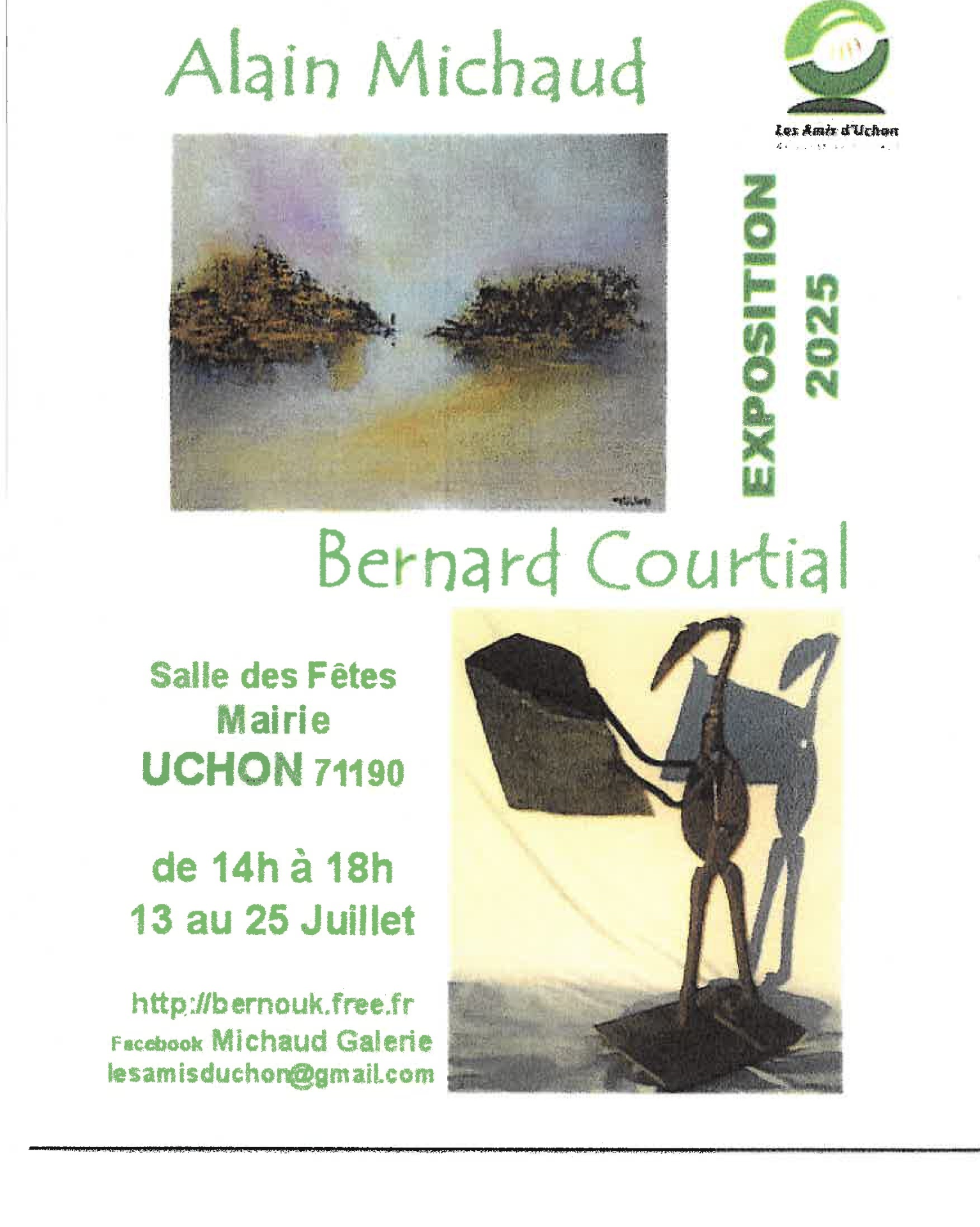 exposition  MICHAUD Alain -COURTIAL Bernard 